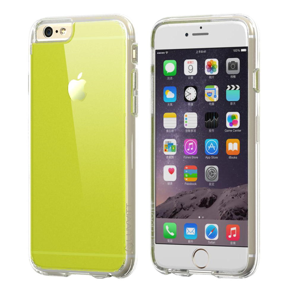 LUVVITT CLEARVIEW Case for iPhone 6S / 6 | Hybrid Back Cover - Neon Lime