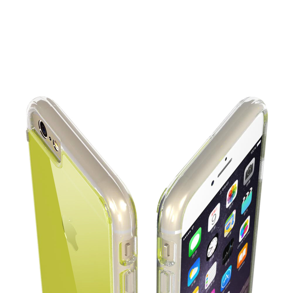 LUVVITT CLEARVIEW Case for iPhone 6S / 6 | Hybrid Back Cover - Neon Lime