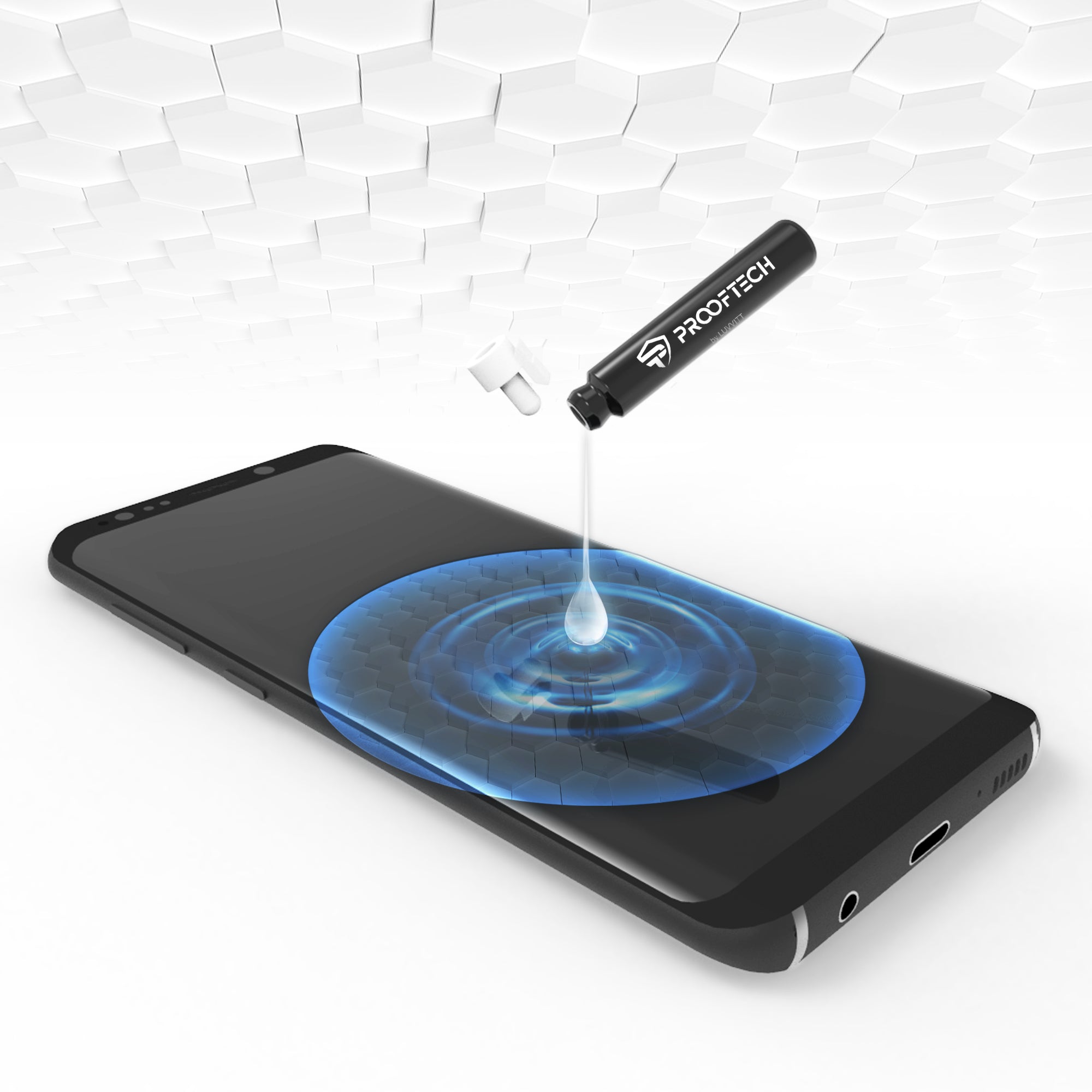 ProofTech Liquid Glass Screen Protector for All Smartphones Tablets and Watches - Bottle