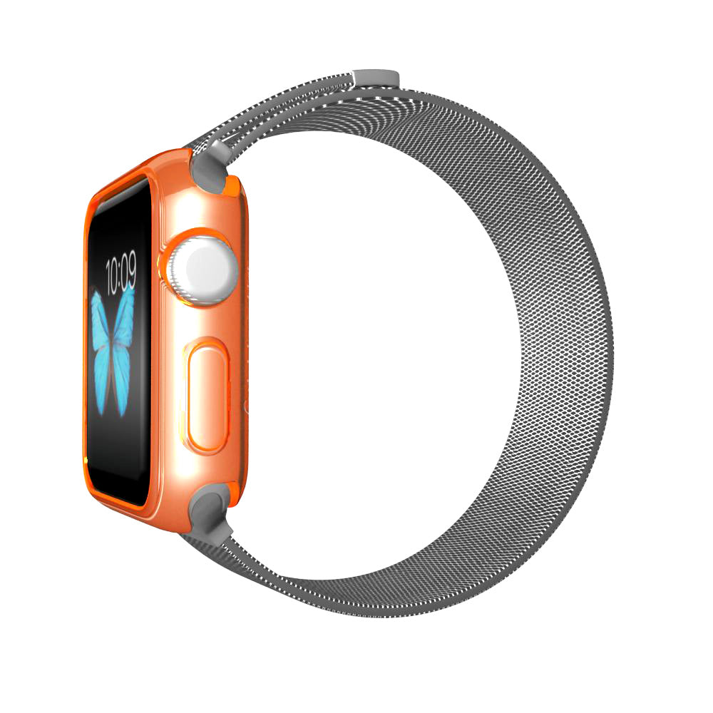 LUVVITT CLARITY Apple Watch Case 42mm - Neon Transparent Orange