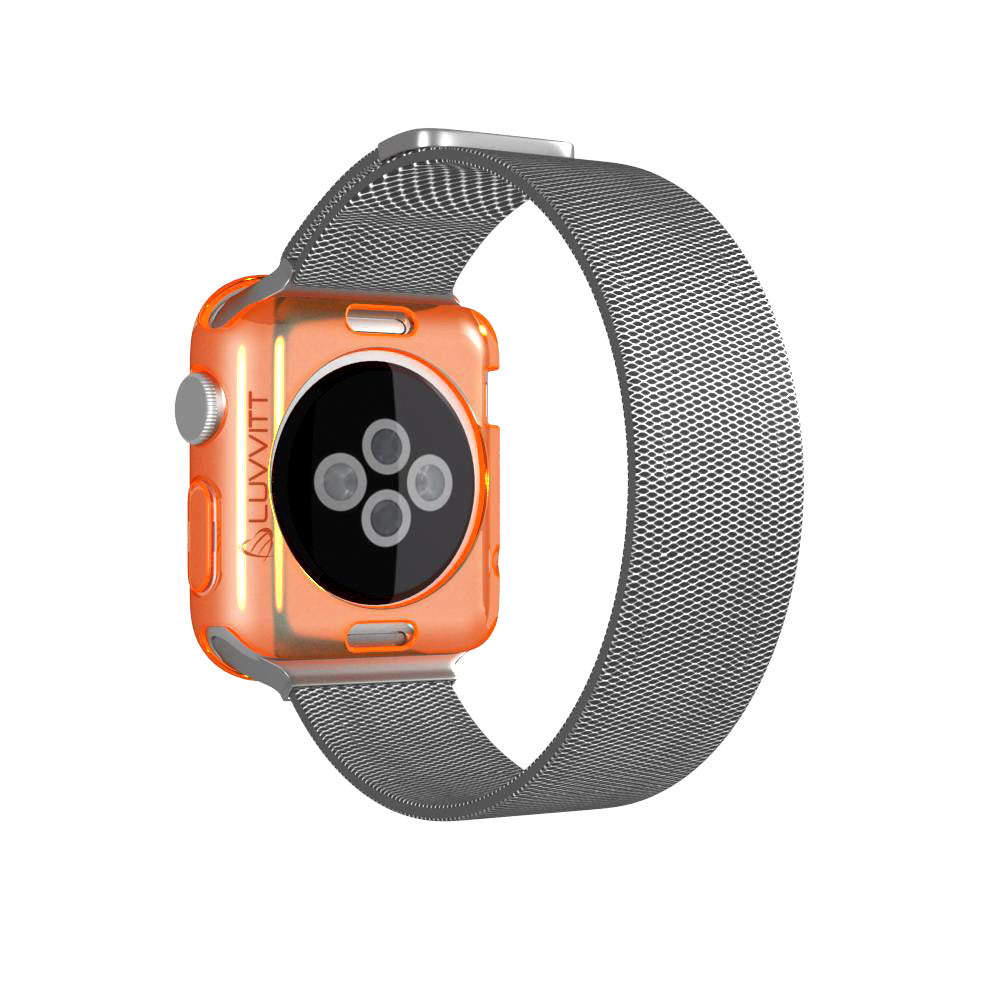 LUVVITT CLARITY Apple Watch Case 42mm - Neon Transparent Orange