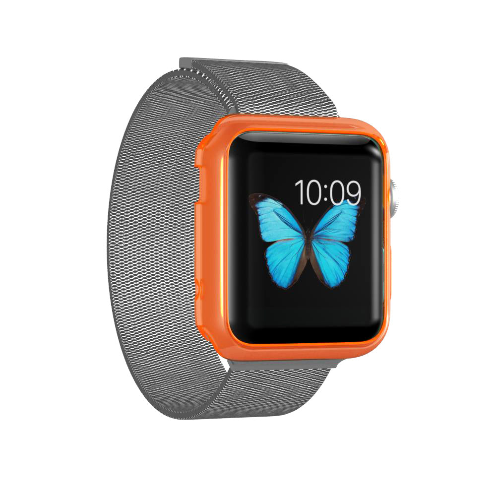 LUVVITT CLARITY Apple Watch Case 42mm - Neon Transparent Orange