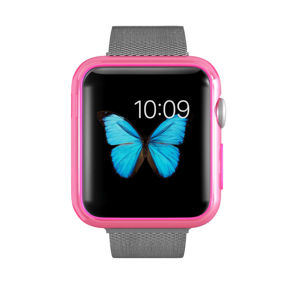 LUVVITT CLARITY Apple Watch Case 42mm - Neon Pink