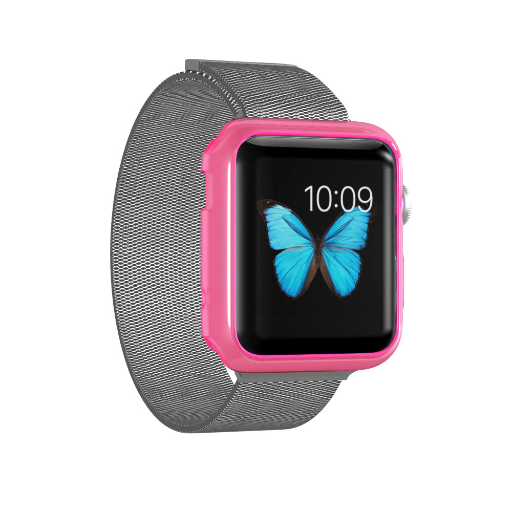 LUVVITT CLARITY Apple Watch Case 38mm - Transparent Neon Pink