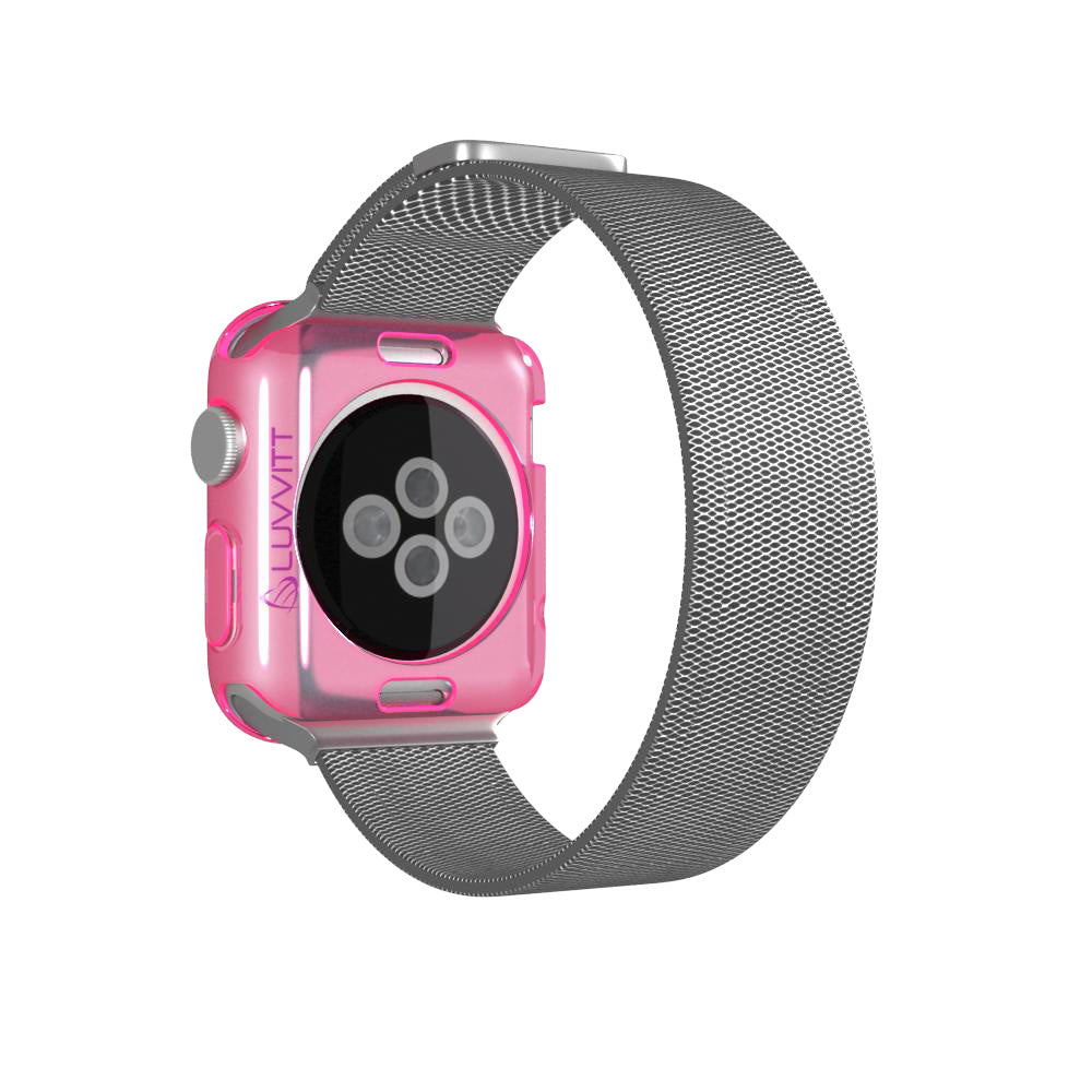 LUVVITT CLARITY Apple Watch Case 42mm - Neon Pink