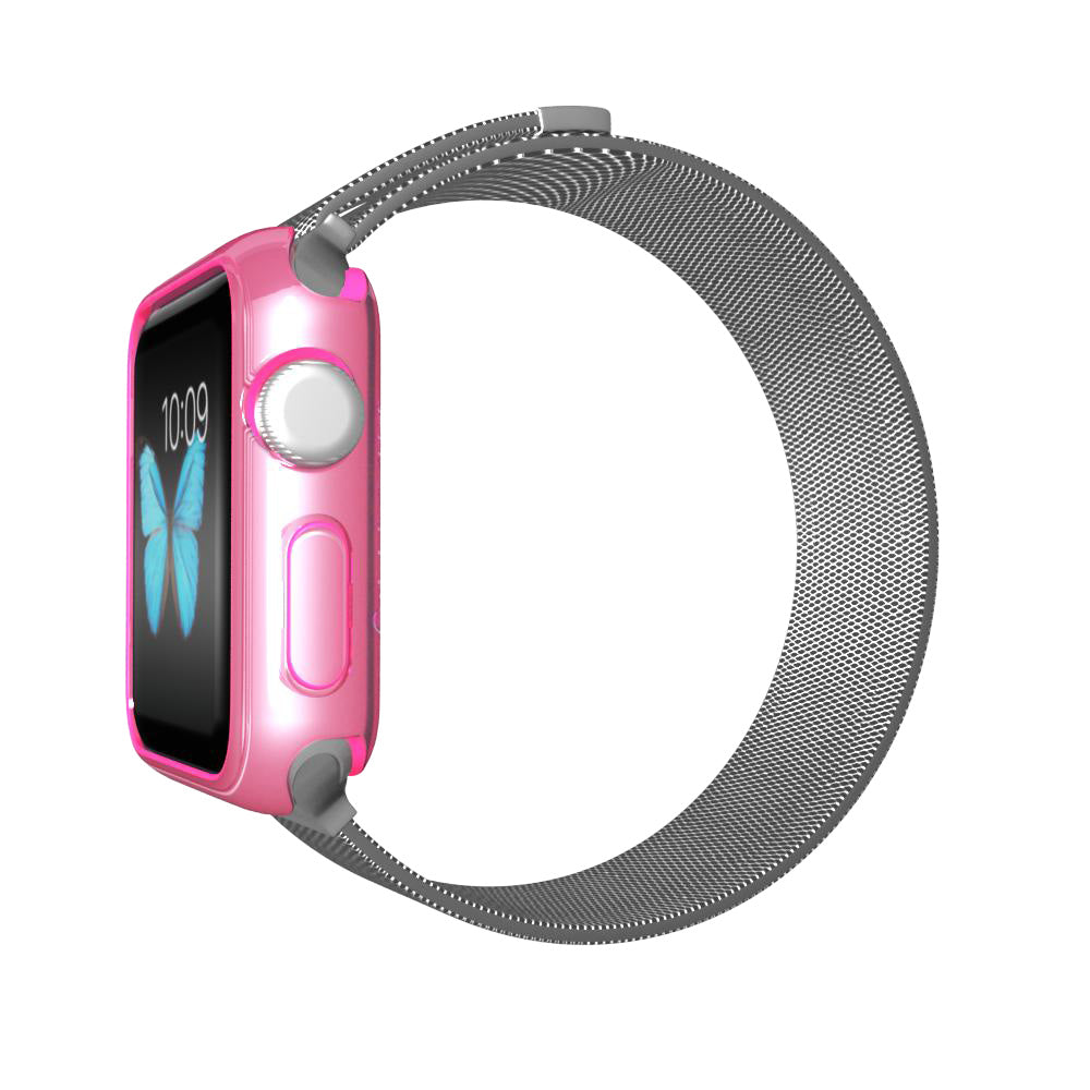 LUVVITT CLARITY Apple Watch Case 42mm - Neon Pink