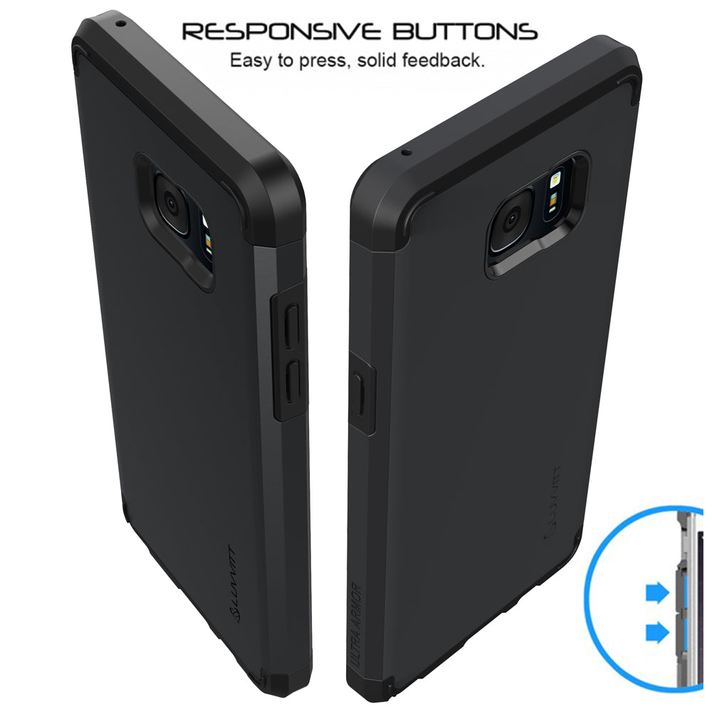 LUVVITT ULTRA ARMOR Galaxy Note 7 Case | Dual Layer Back Cover - Black