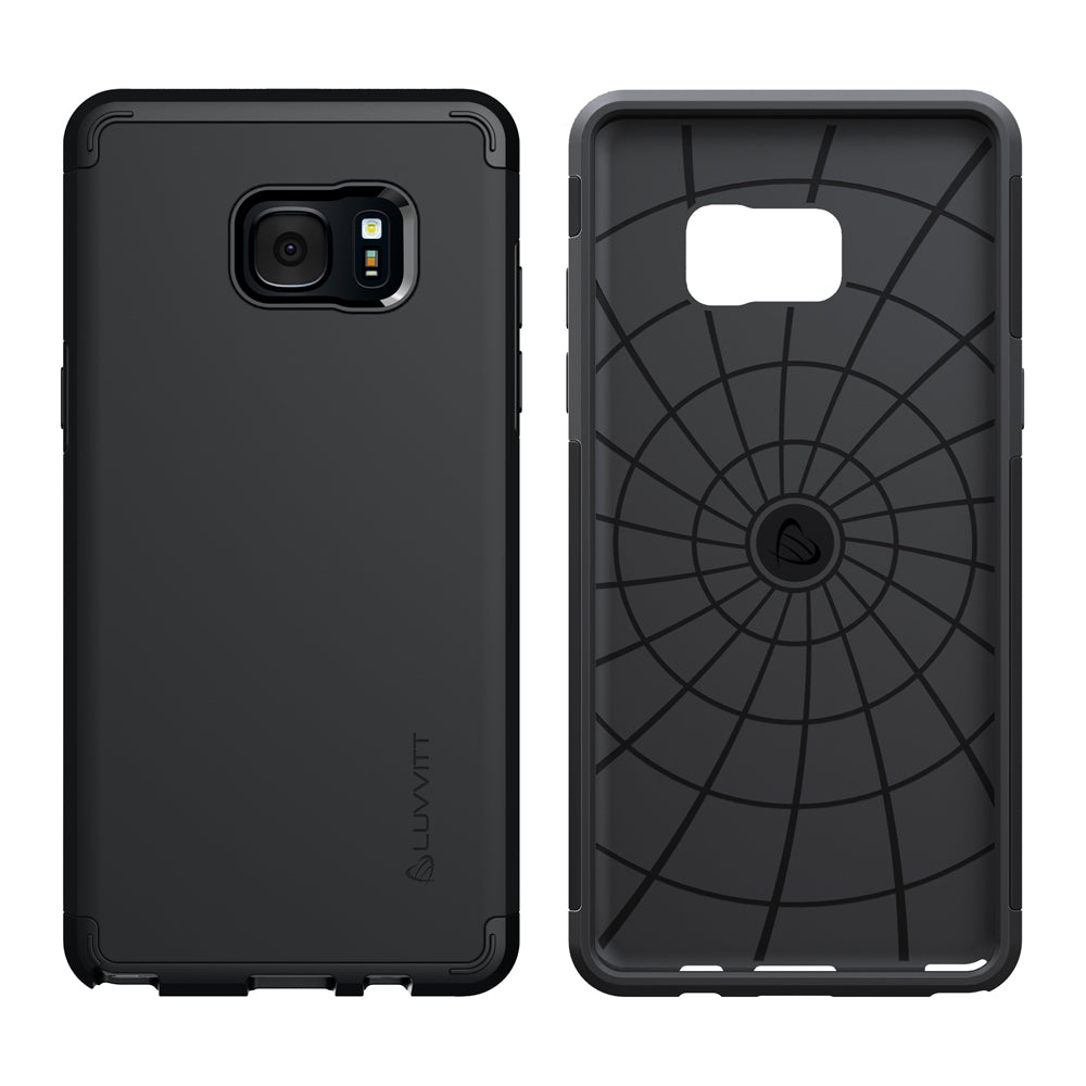 LUVVITT ULTRA ARMOR Galaxy Note 7 Case | Dual Layer Back Cover - Black