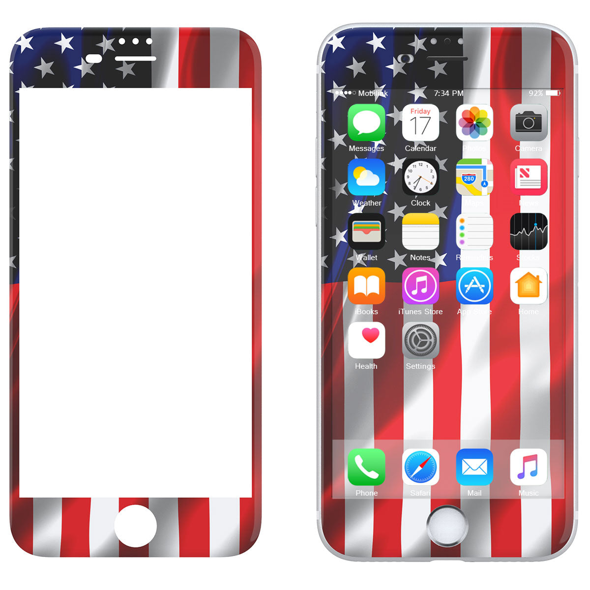 LUVVITT ARTOLOGY Tempered Glass Screen Protector for iPhone 7/8 - American Flag