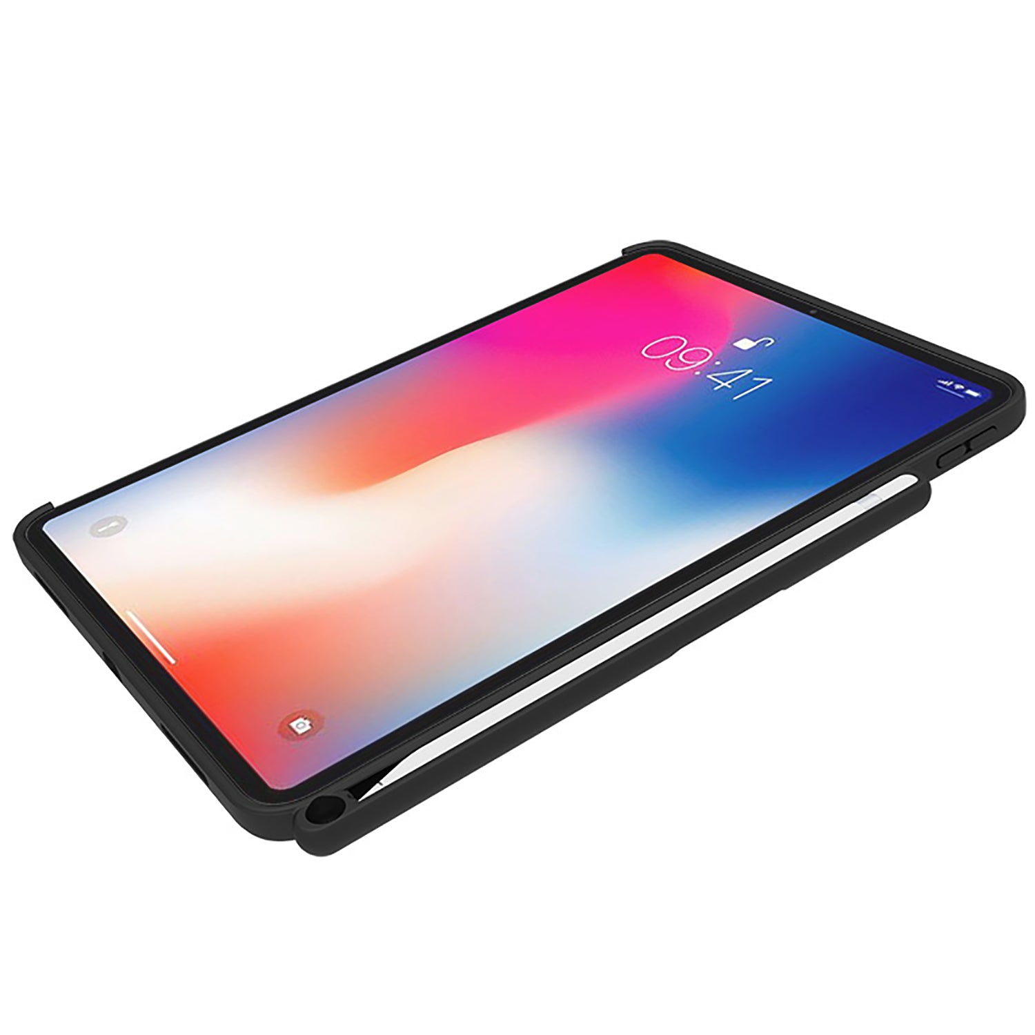 LUVVITT iPad Pro 12.9 Case with Pencil Holder Compatible with Smart Cover 2018