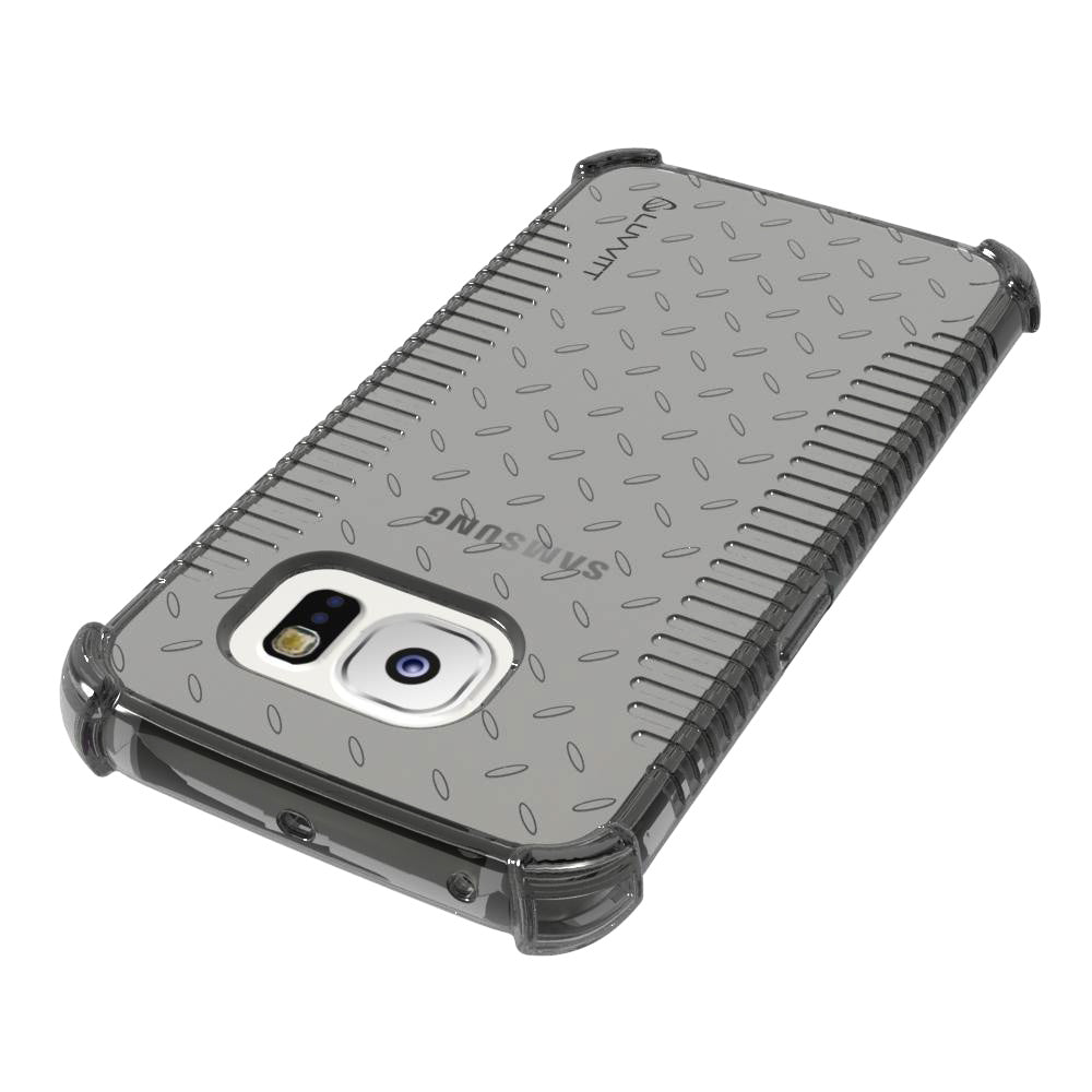 LUVVITT CLEAR GRIP Galaxy S6 EDGE Case | Slim Transparent TPU Case - Black