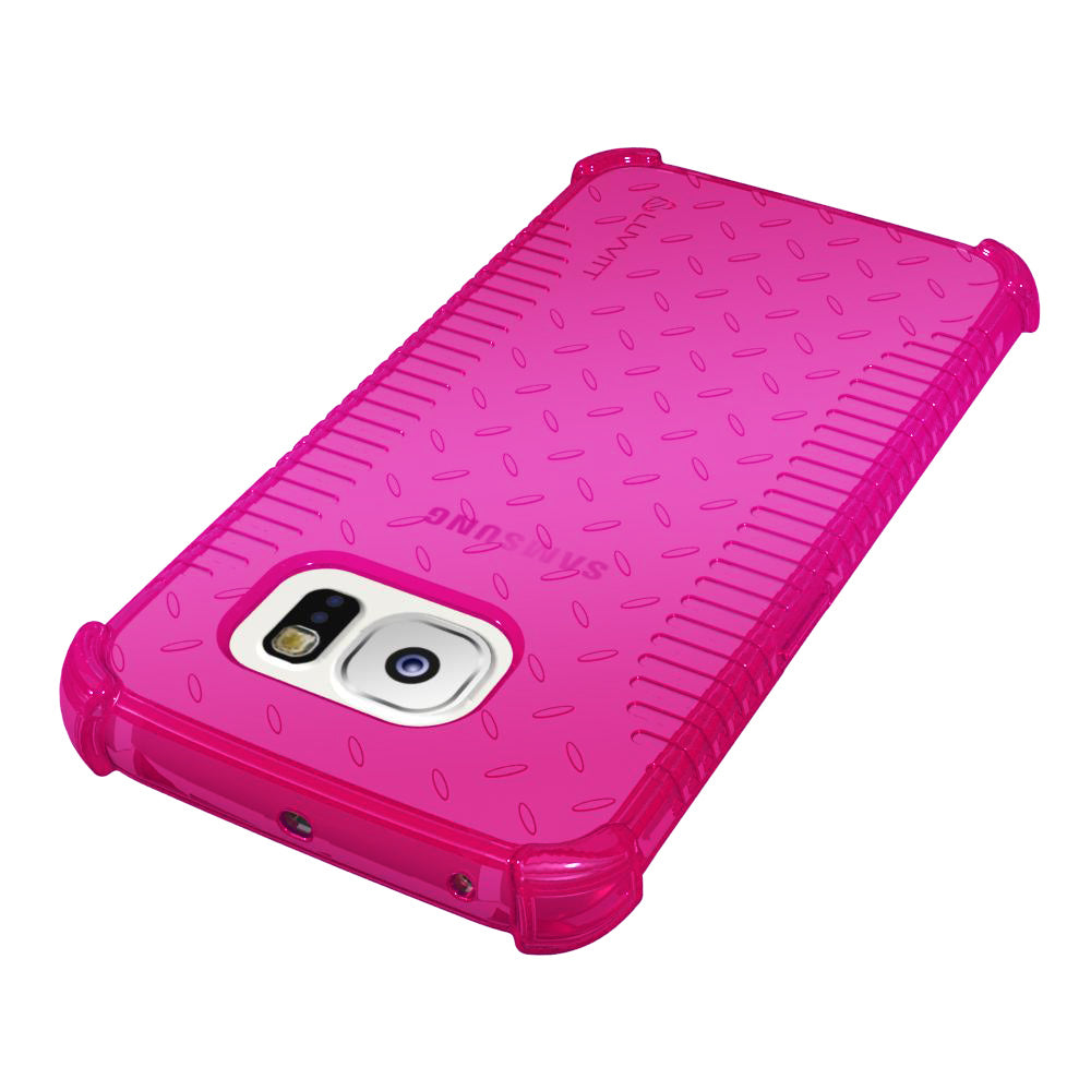 LUVVITT CLEAR GRIP Galaxy S6 EDGE Case | Slim Transparent TPU Case - Pink