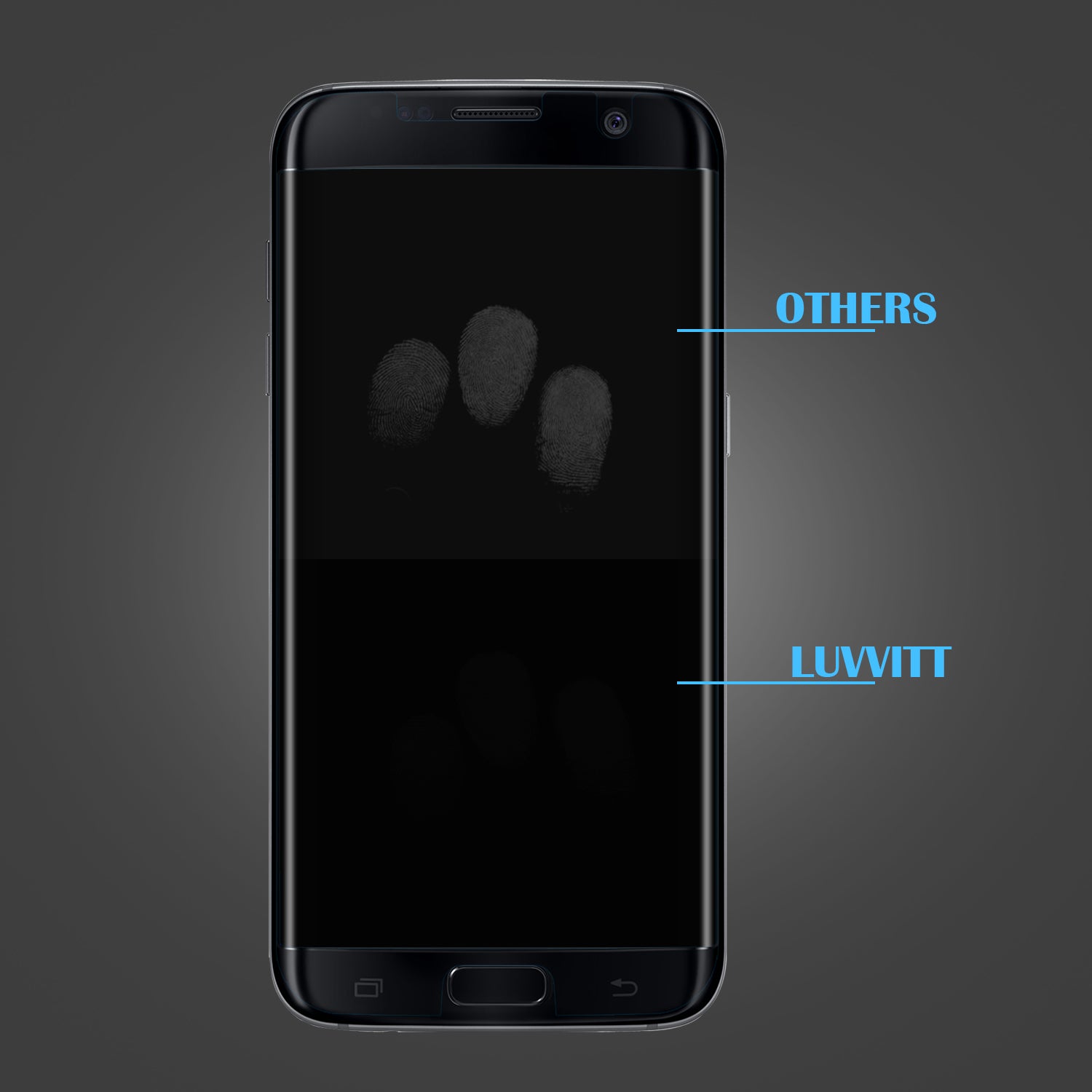 LUVVITT TEMPERED GLASS Screen Protector Case Fiendly for Galaxy S7 Edge - Clear