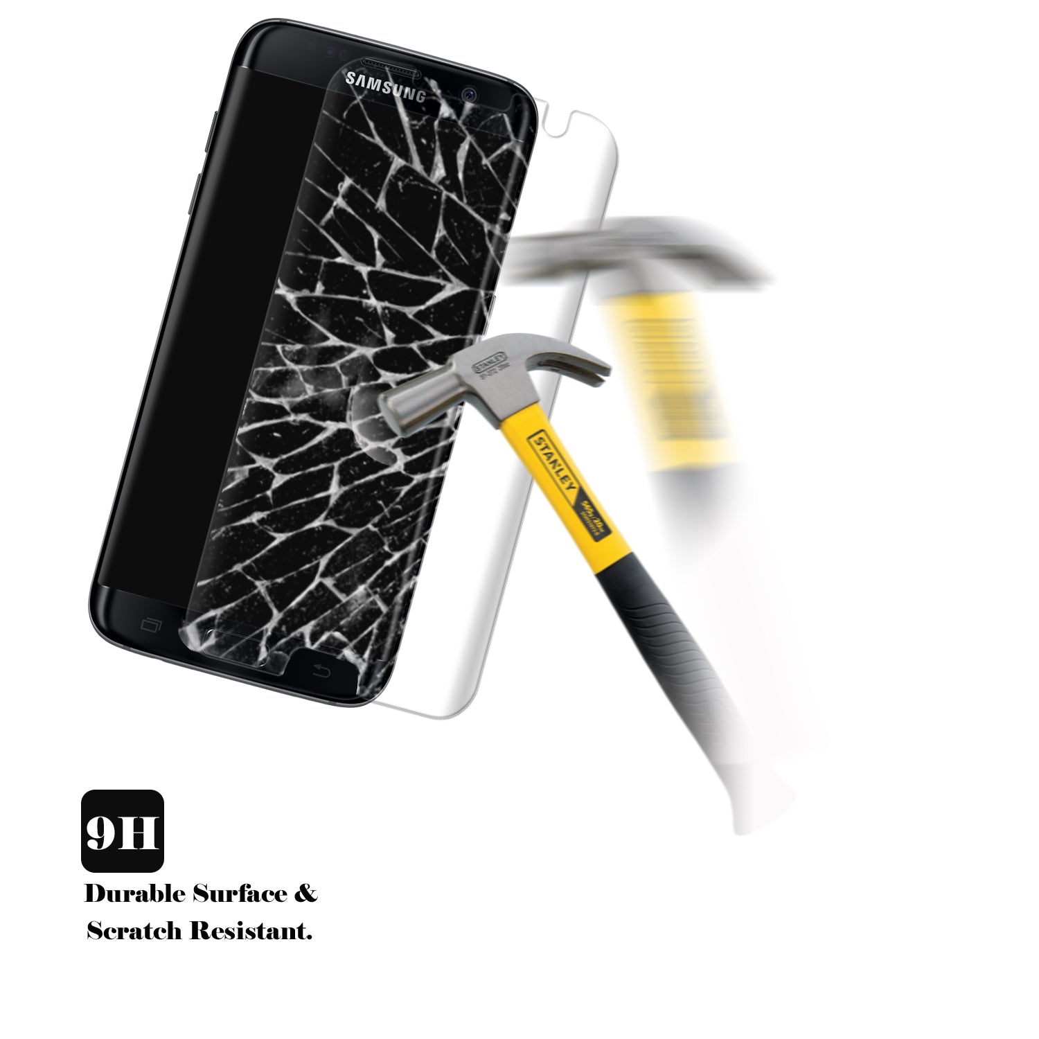 LUVVITT TEMPERED GLASS Screen Protector Case Fiendly for Galaxy S7 Edge - Clear