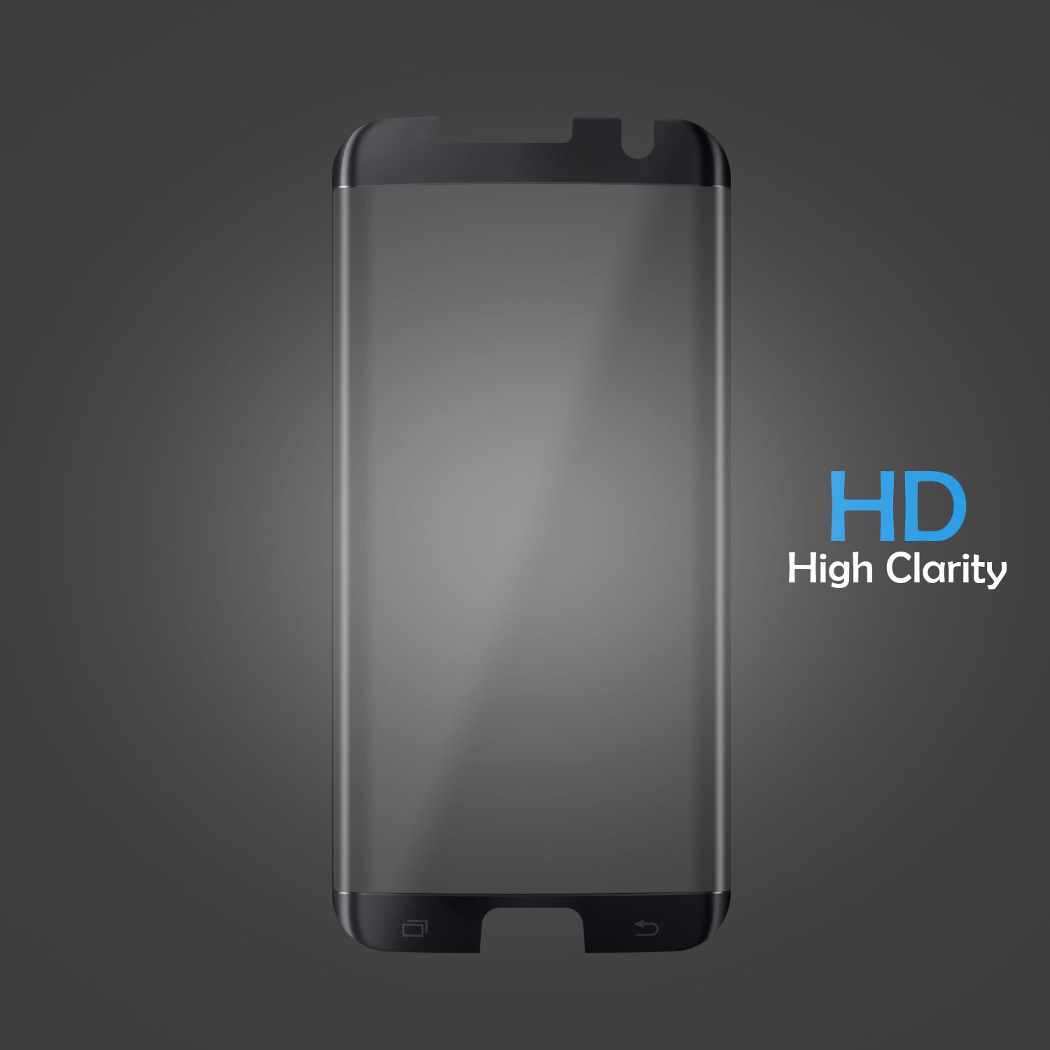 LUVVITT TEMPERED GLASS Screen Protector Case Friendly for Galaxy S7 Edge - Black