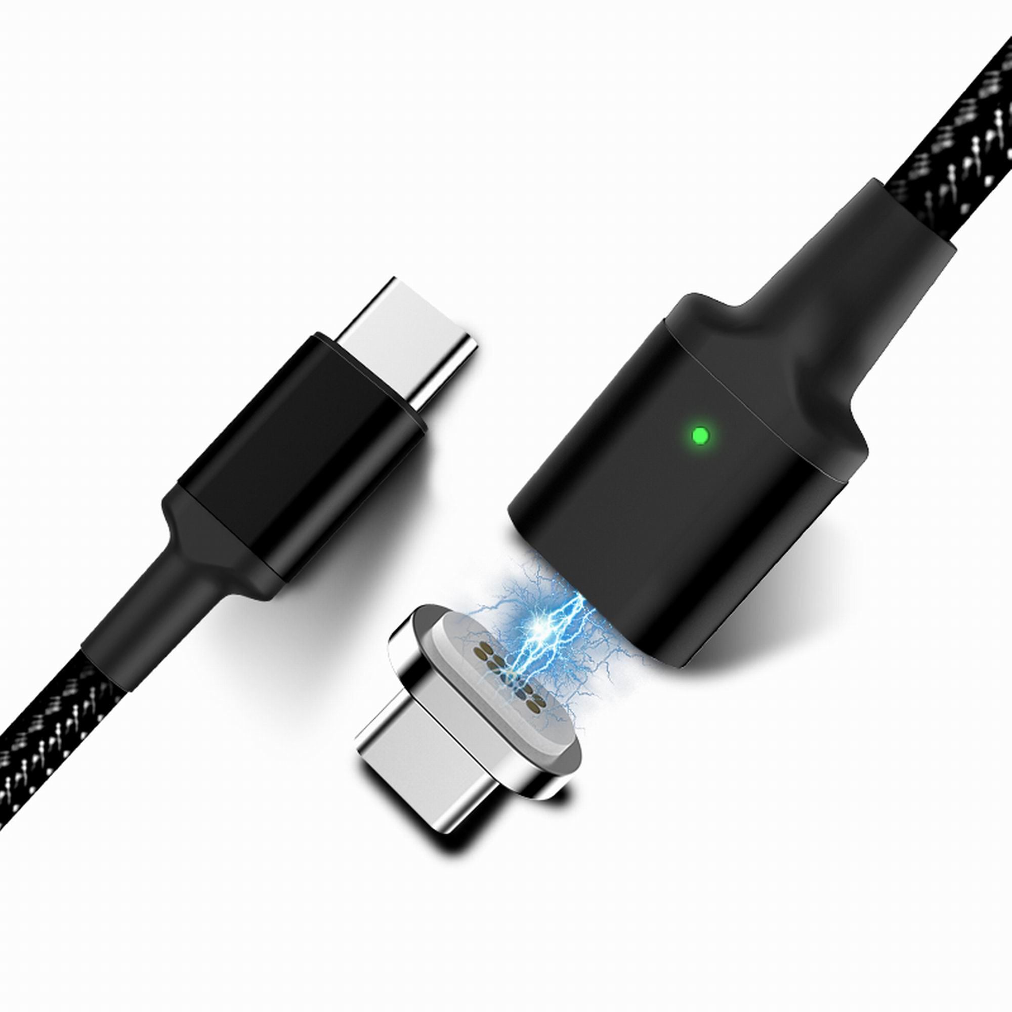 SUPER ARMOR Magnetic Electric Cable USB-C for MacBook Pro and Other Devices w Data Transfer
