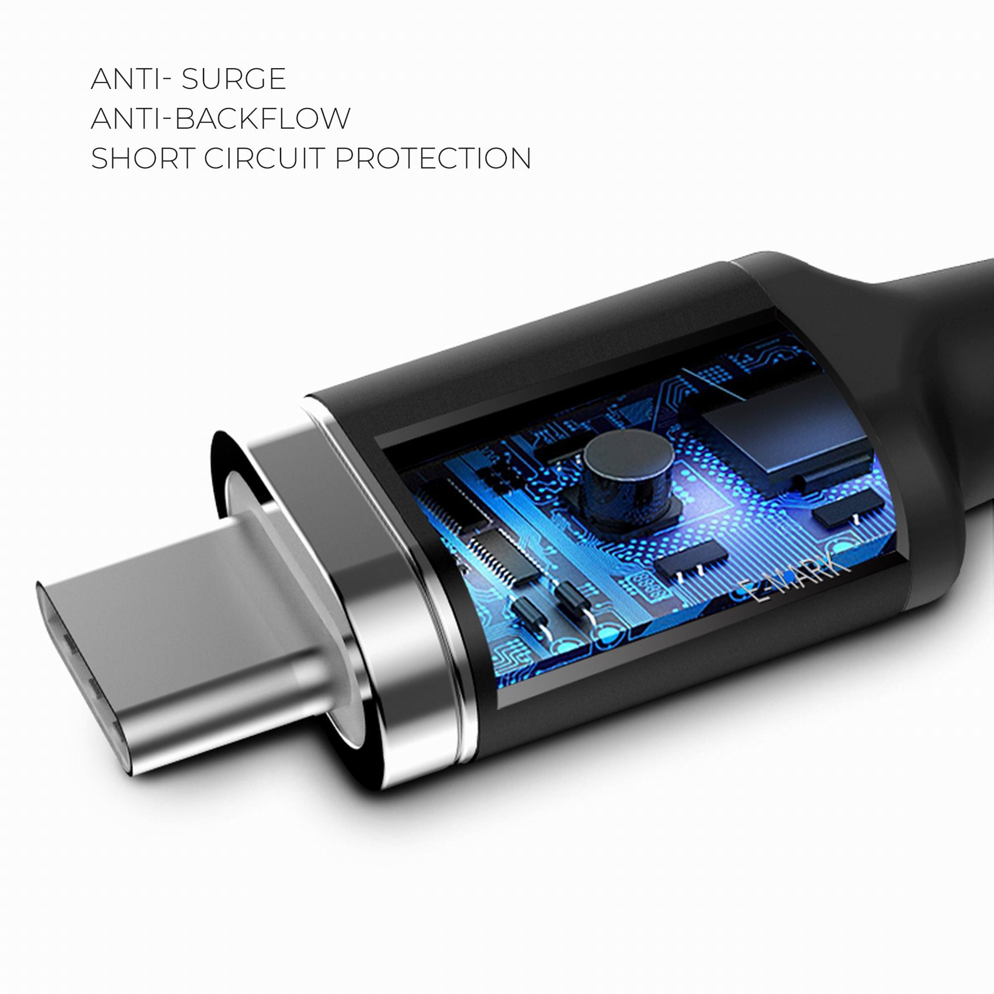 SUPER ARMOR Magnetic Electric Cable USB-C for MacBook Pro and Other Devices w Data Transfer
