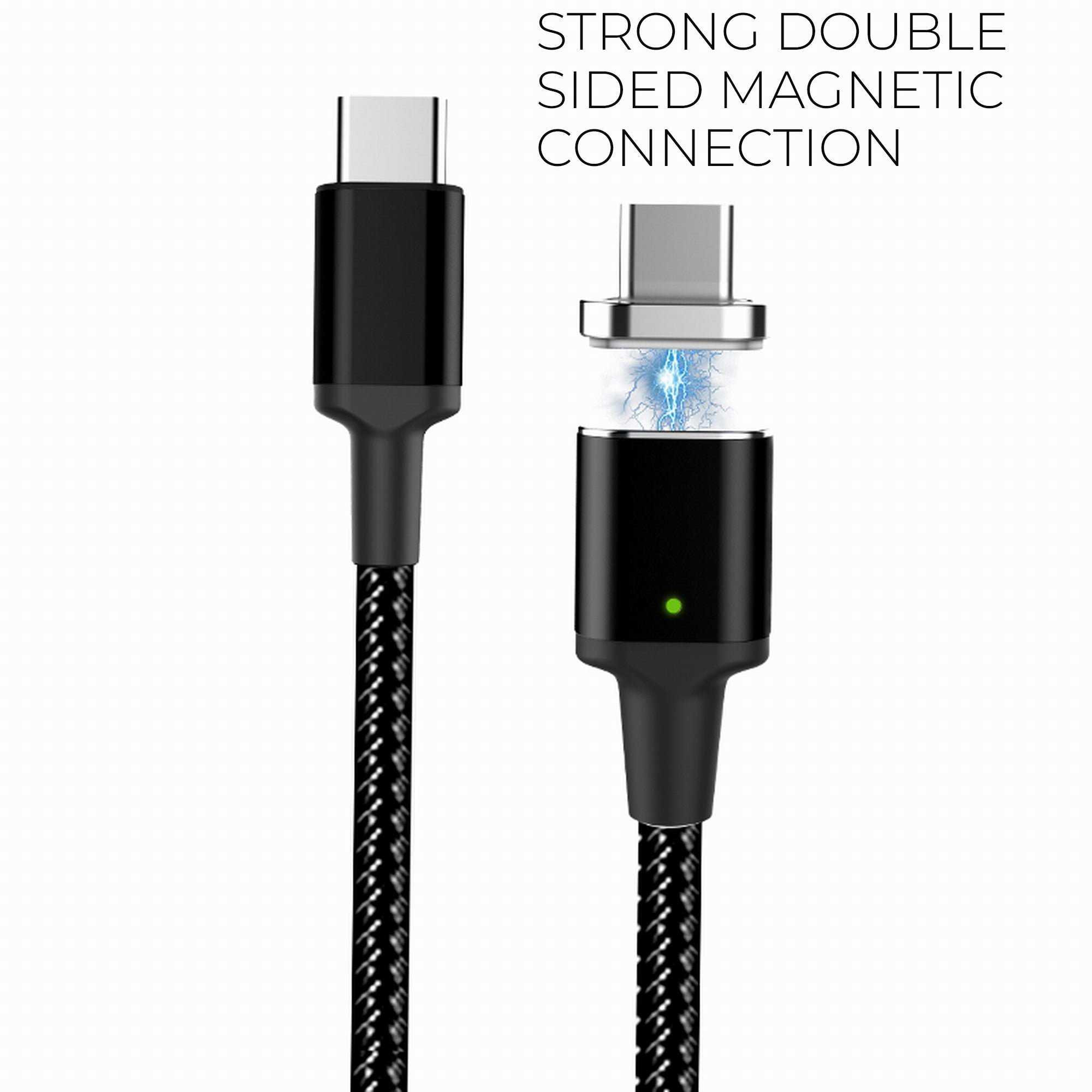 SUPER ARMOR Magnetic Electric Cable USB-C for MacBook Pro and Other Devices w Data Transfer
