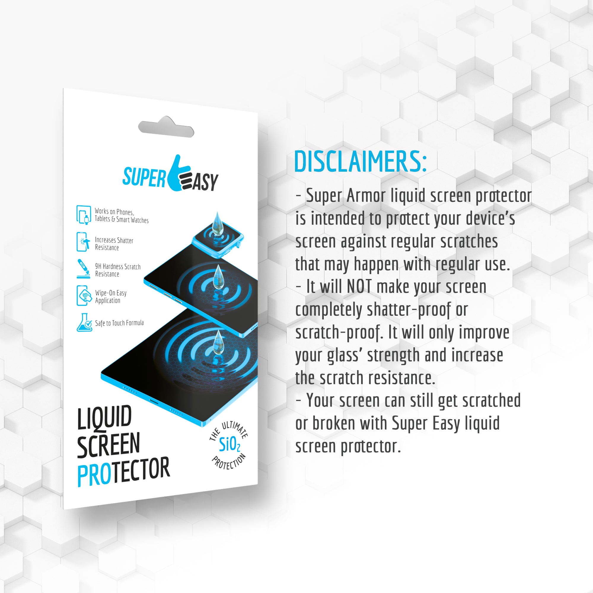 SUPER EASY Liquid Screen Protector for All Phones Tablets and Smart Watches