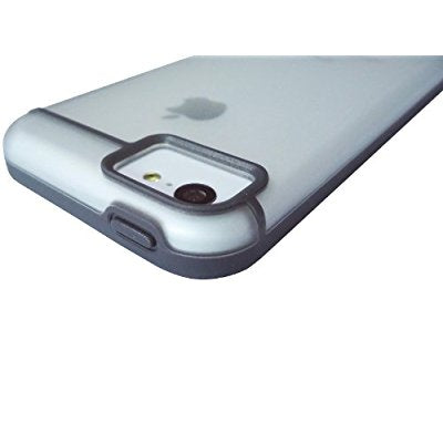 LUVVITT HYBRID Slim Clear Back Case with Bumper for iPhone 5C - Clear / Gray