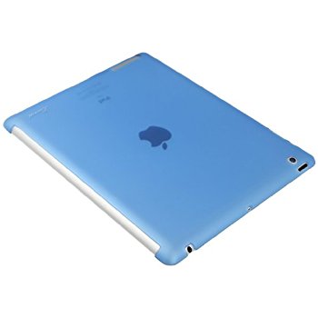 LUVVITT GLAZE Smooth Finish Hard Back Comp.w/Smart Cover for iPad 2/3/4 - Blue