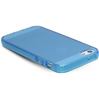 LUVVITT FROST Soft Slim Clear Case / Back Cover for iPhone 5 / 5S - Blue