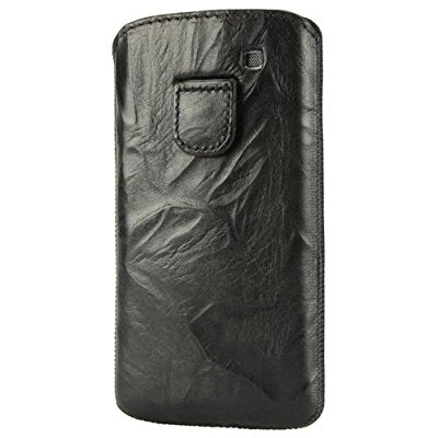 LUVVITT Genuine Leather Pouch for Samsung Galaxy S3 SIII - Black