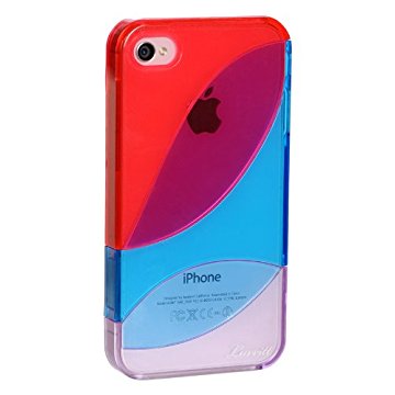 LUVVITT LEAF Case for iPhone 4 & 4S - Red/Blue/Purple