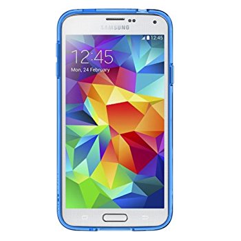 LUVVITT CLEARVIEW Case for Samsung Galaxy S5 | Bumper with Back Cover - Blue