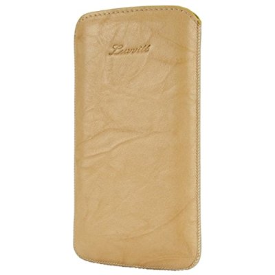 LUVVITT Genuine Leather Pouch for Samsung Galaxy S3 SIII - Beige