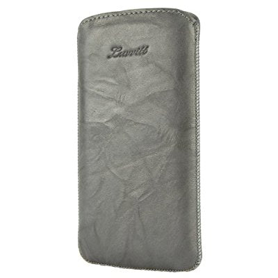 LUVVITT Genuine Leather Pouch for Samsung Galaxy S3 SIII - Gray