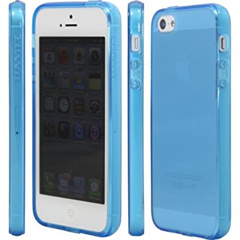 LUVVITT FROST Soft Slim Clear Case / Back Cover for iPhone 5 / 5S - Blue