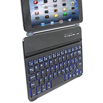 LUVVITT BACKLIT Ultrathin Keyboard for iPad MINI 1/2 (7 COLORS) Black