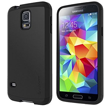 LUVVITT ULTRA ARMOR Galaxy S5 Case | Double Layer Shock Absorbing Case - Black