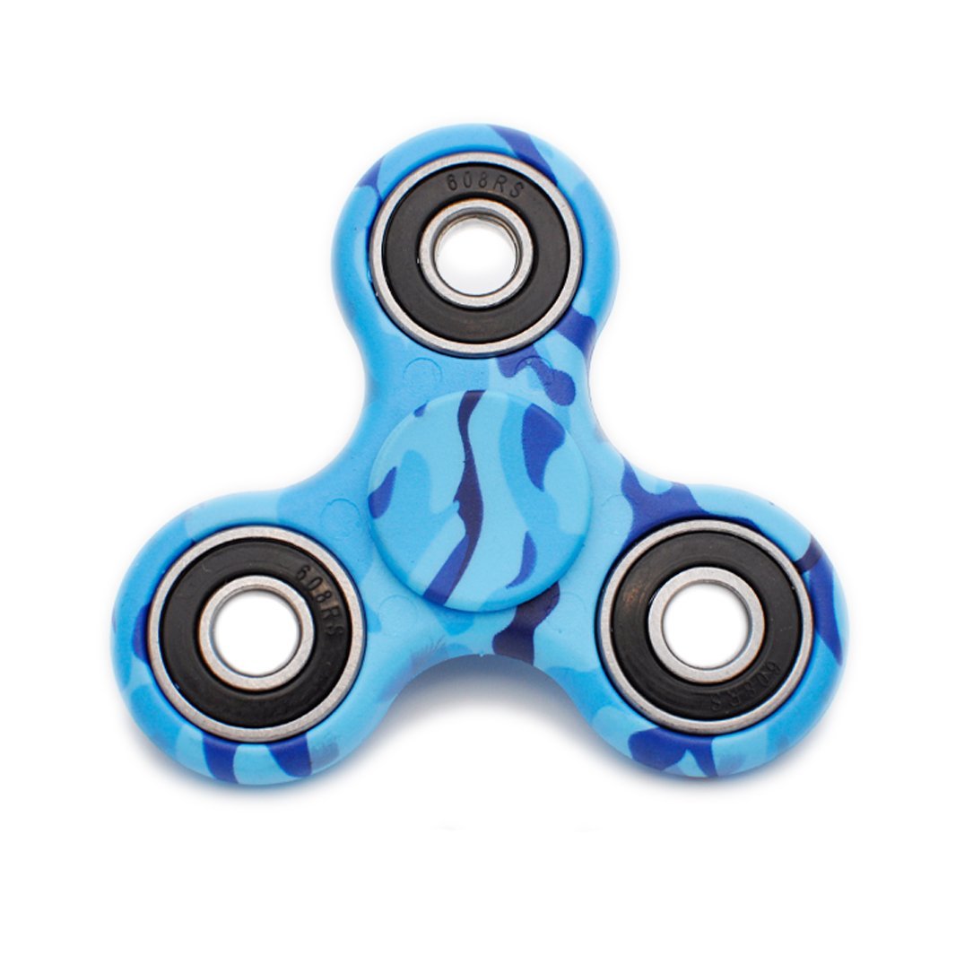 LUVVITT Fidget Spinner Premium Toy for Stress Relief and Focus - Commando Blue