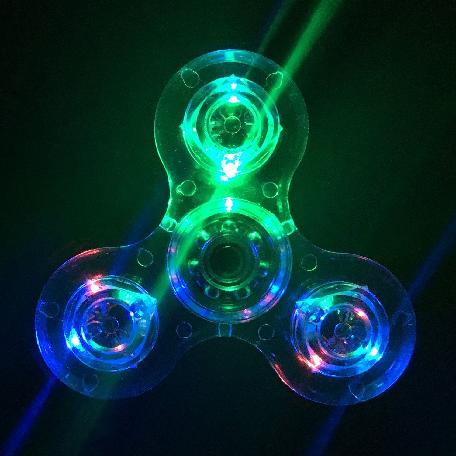 LUVVITT Fidget Spinner Premium Toy for Stress Relief and Focus - Clear