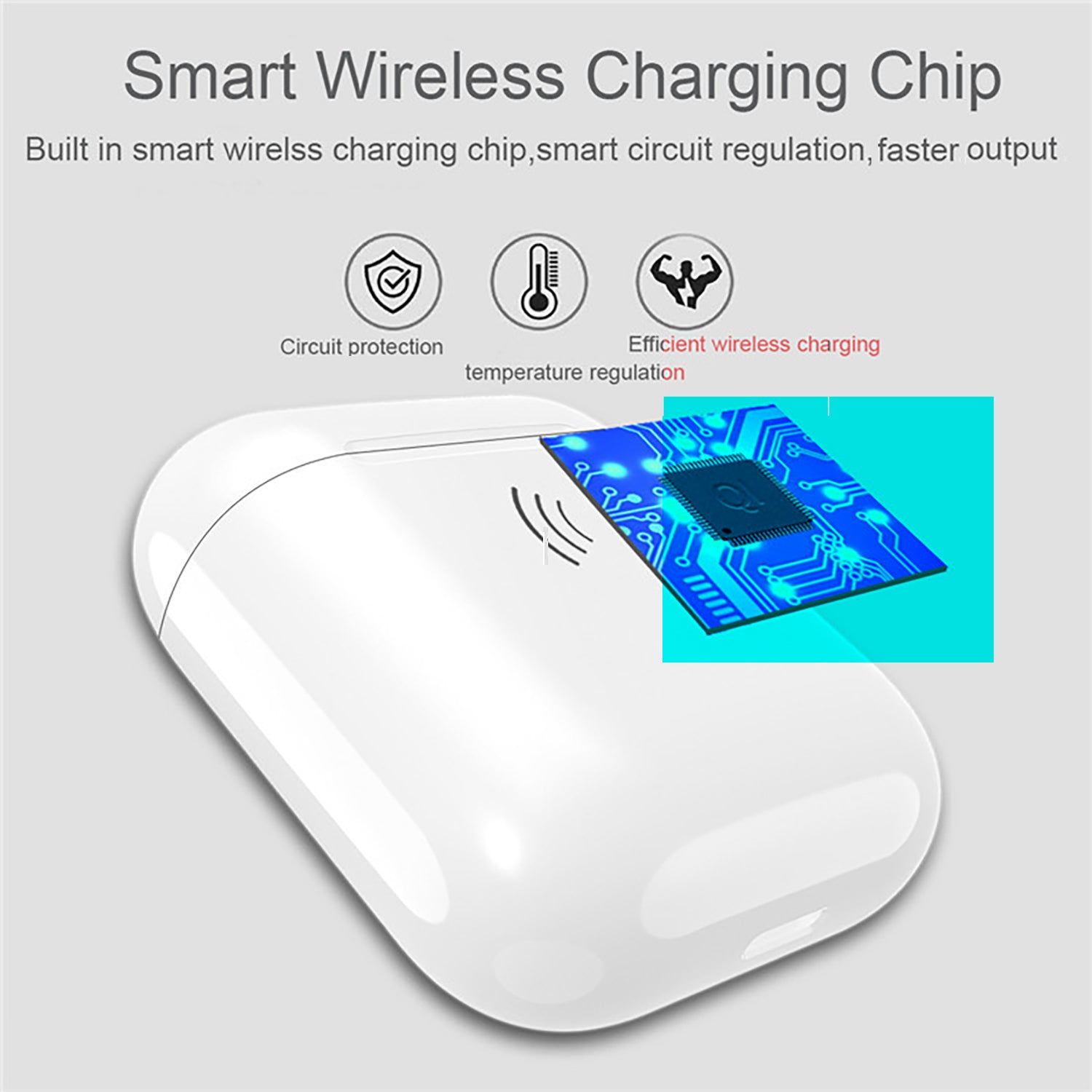 Luvvitt Wireless Charging Case Replacement for Airpods