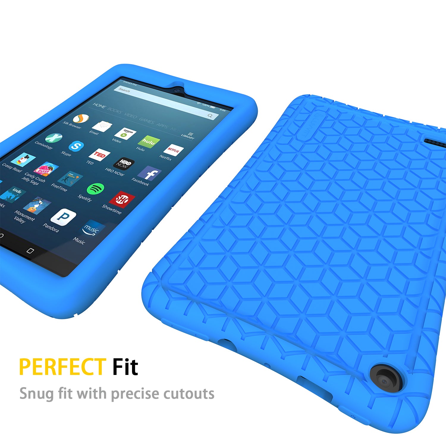 LUVVITT Case for Amazon Kindle Fire 7 Tablet (2107) - Blue
