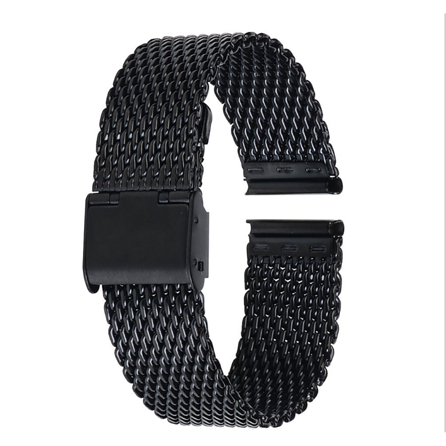 LUVVITT Milanese Stainless Steel Apple Watch 3 Band with Adapters 42mm - Black