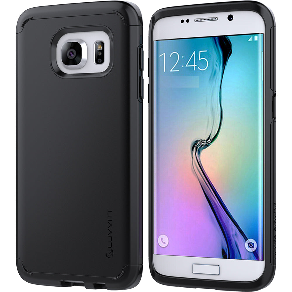 LUVVITT ULTRA ARMOR Dual Layer Galaxy S7 Edge Case - Black
