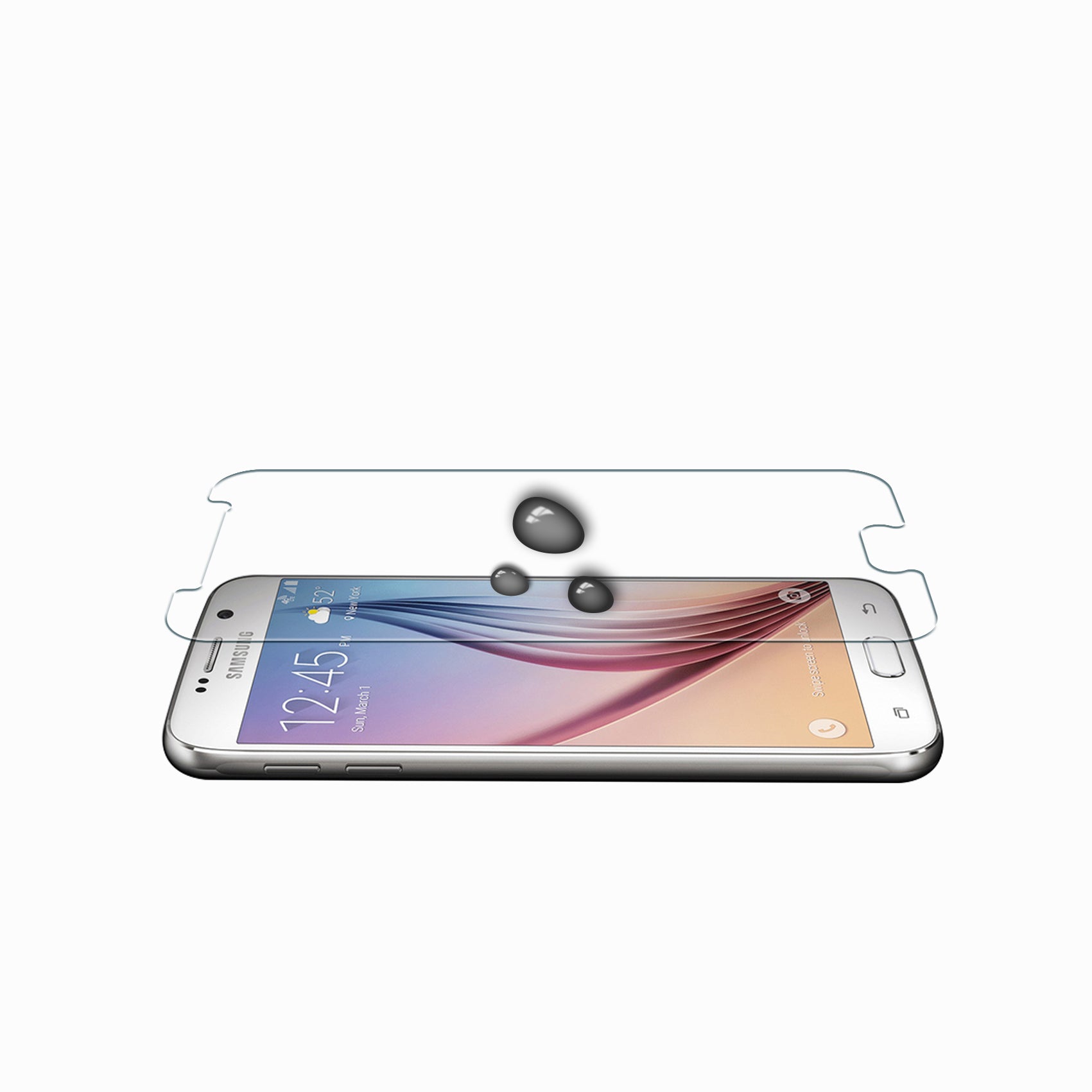 LUVVITT TEMPERED GLASS Screen Protector for Galaxy S6 - Crystal Clear