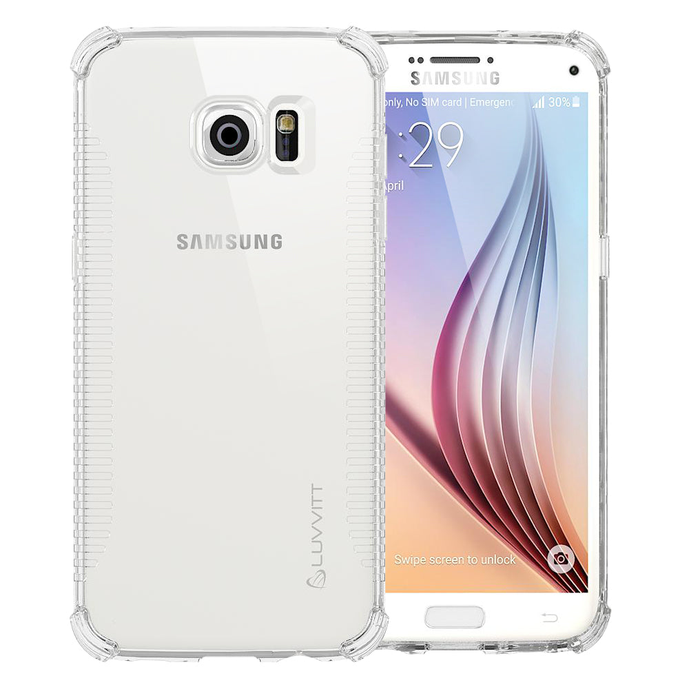 LUVVITT CLEAR GRIP Galaxy S7 Case | Slim Transparent TPU Rubber Case - Clear