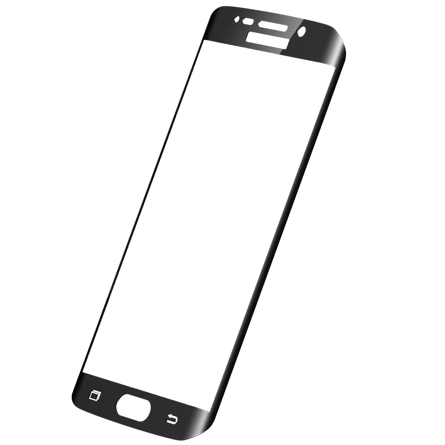 LUVVITT TEMPERED GLASS Screen Protector Case Friendly for Galaxy S7 Edge - Black