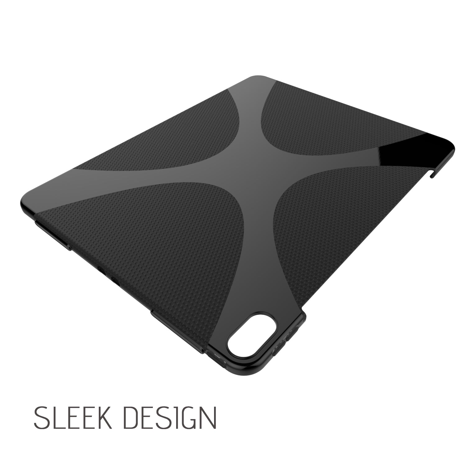 Luvvitt iPad Pro 12.9 Case X Design Wireless Compatible Flexible TPU Cover Black