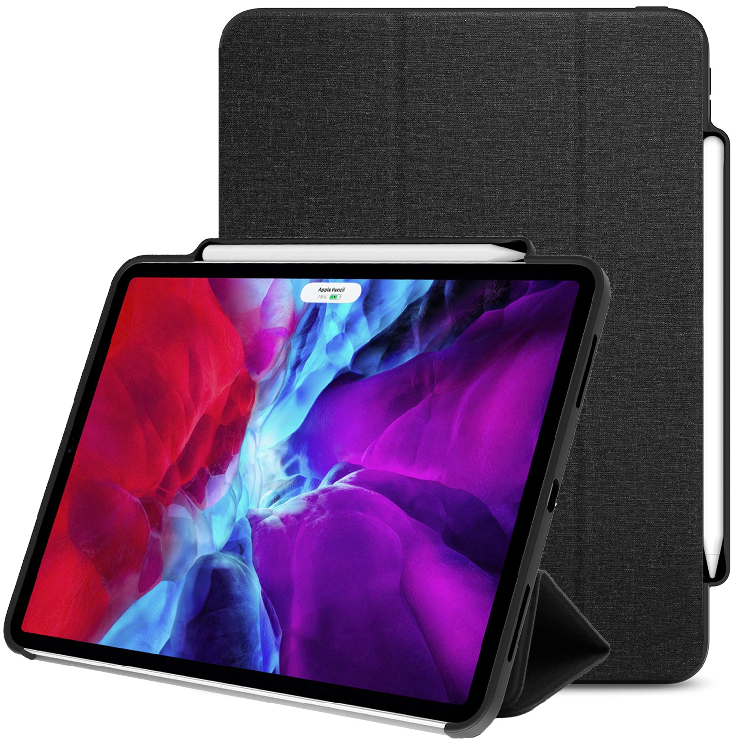 ProofTech iPad Pro 12.9 Case Front and Back Cover with Wireless Pencil Holder 2020