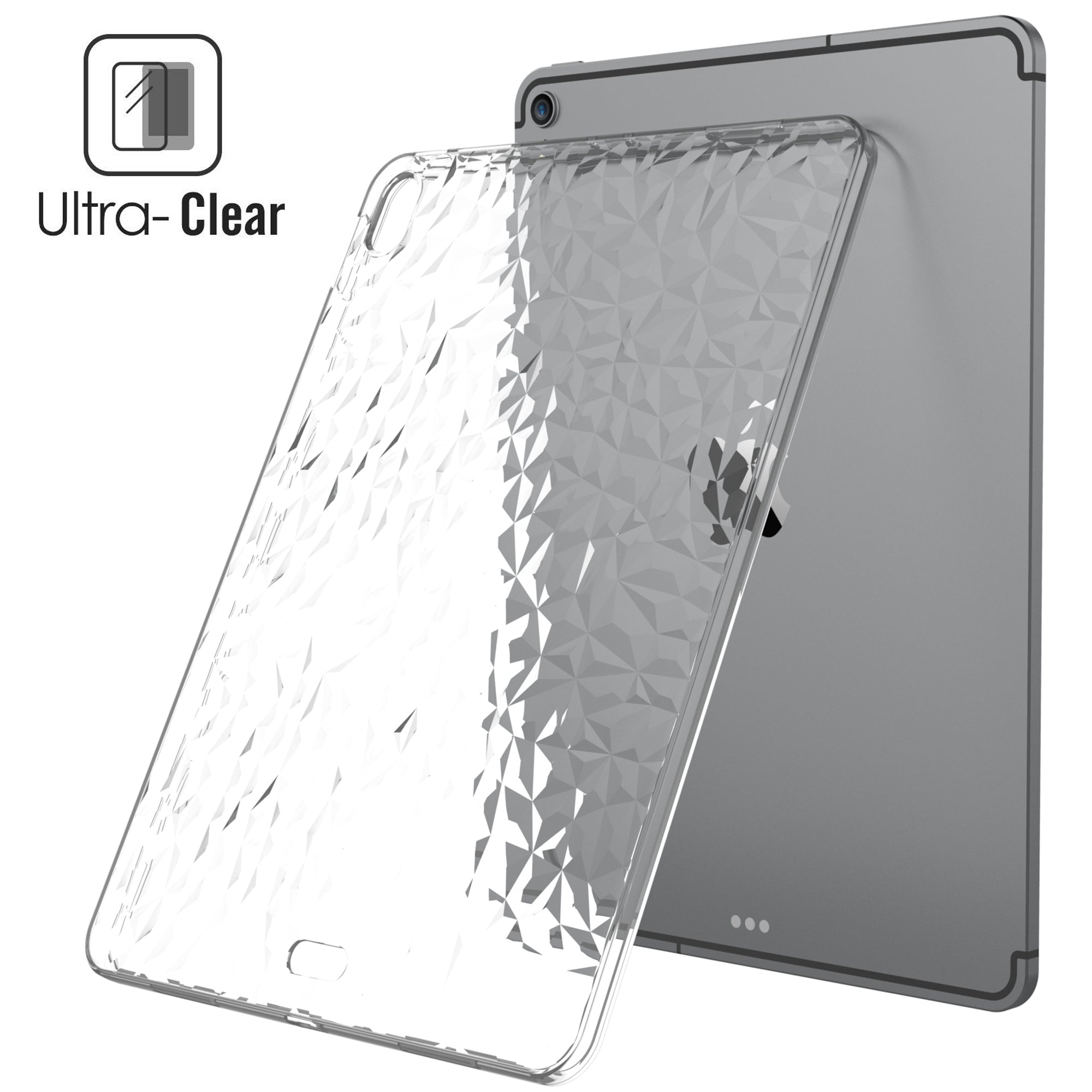 Luvvitt iPad Pro 11 Case CLEAR DIAMOND TPU Flexible Back Cover for 2018 - Clear