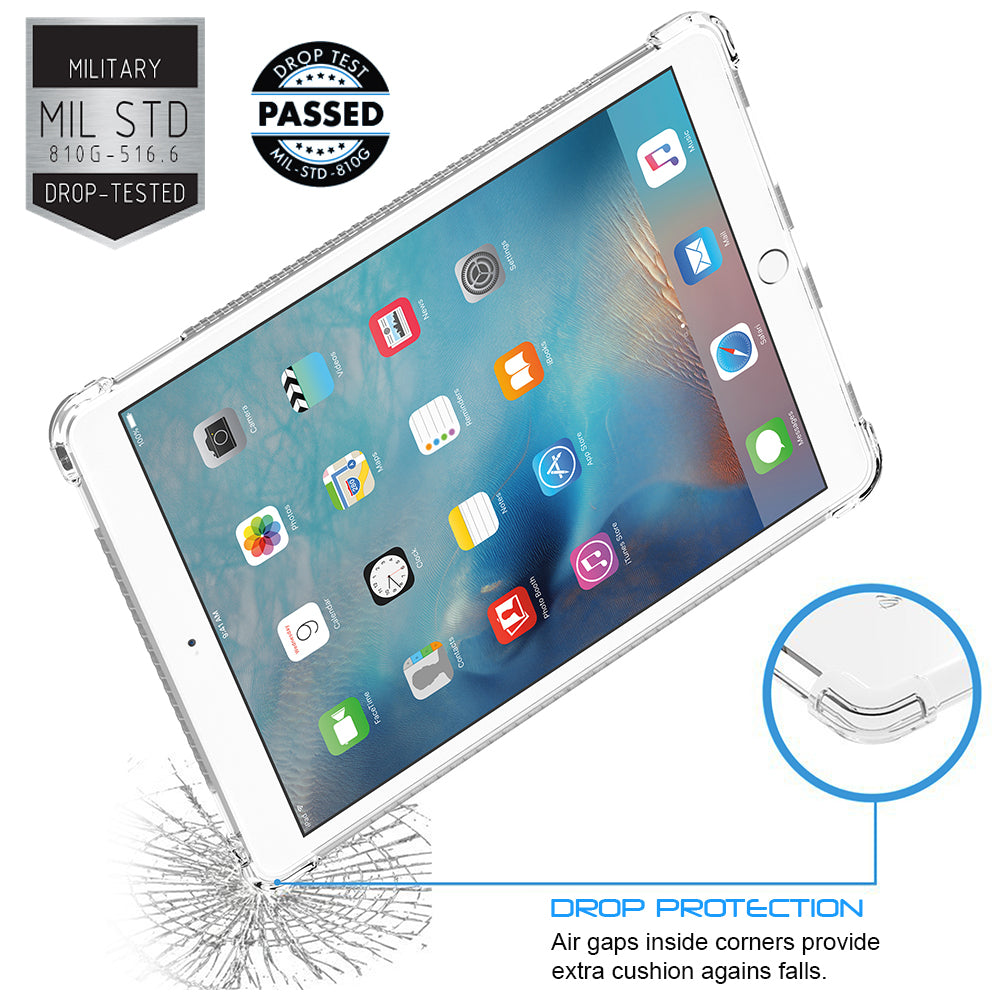 LUVVITT CLEAR GRIP Soft Skin TPU Rubber Back Cover for iPad Pro 9.7 inch - Clear