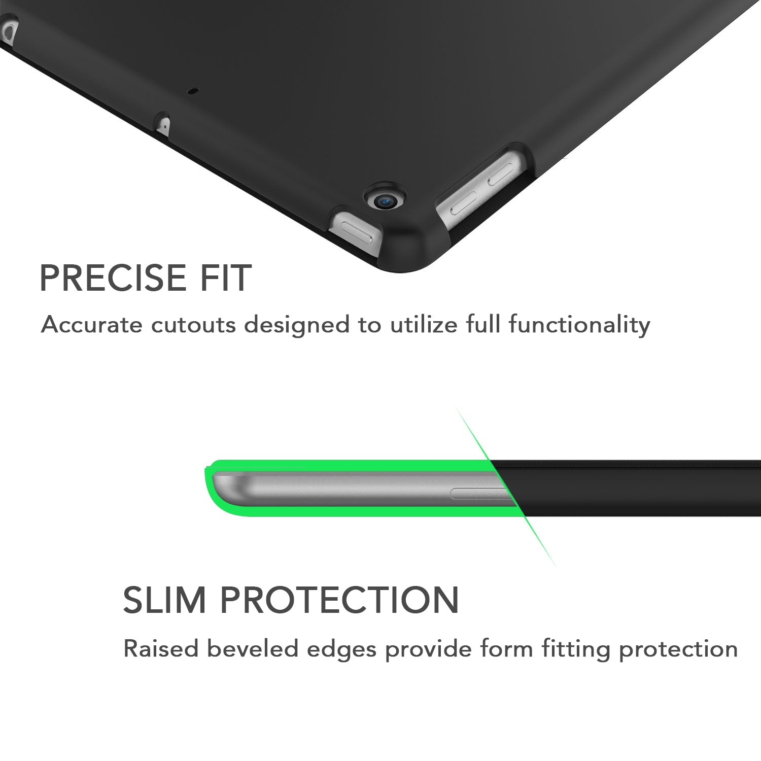 LUVVITT RESCUE Case Full Front and Back Cover for Apple iPad Pro 12.9 Black 2017