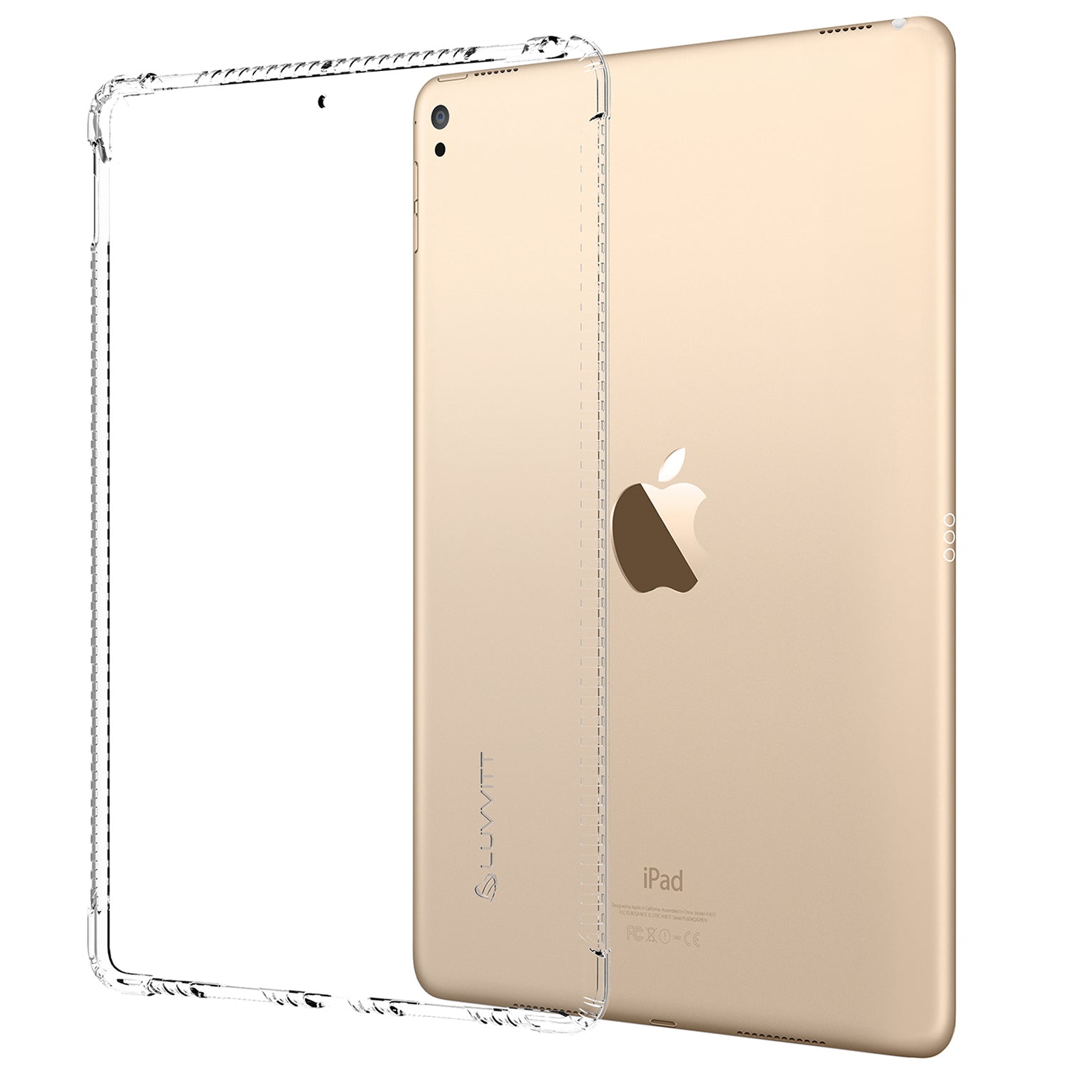 LUVVITT CLEAR GRIP Flexible TPU Rubber Back Cover for iPad Pro 12.9 (2017) Clear