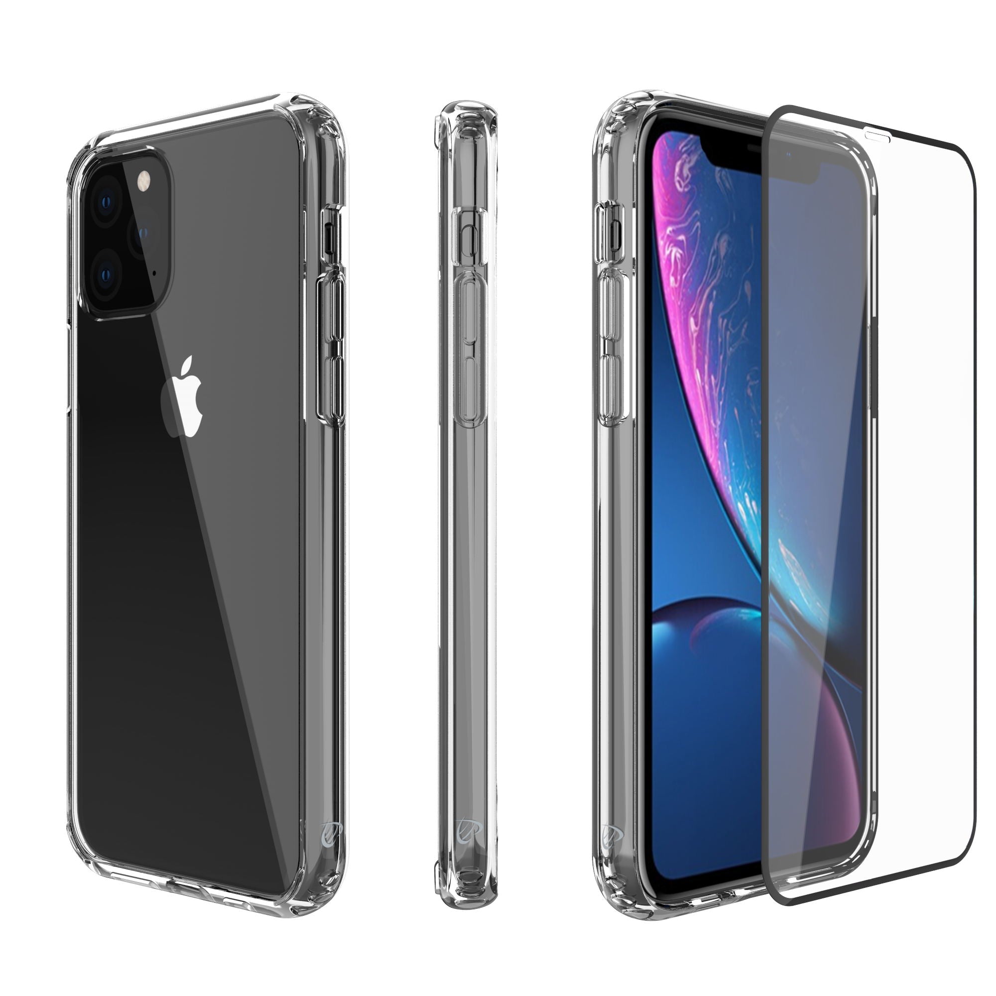 Luvvitt Clear View Case and Tempered Glass Screen Protector Bundle for iPhone 11 Pro 2019